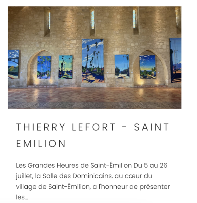 Thierry Lefort – Saint Emilion